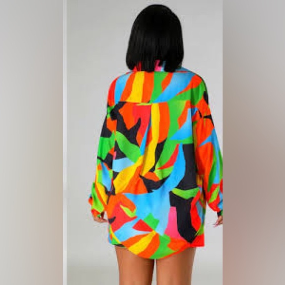 Vibrant Abstract Two-Piece Set - Picture 3 of 5